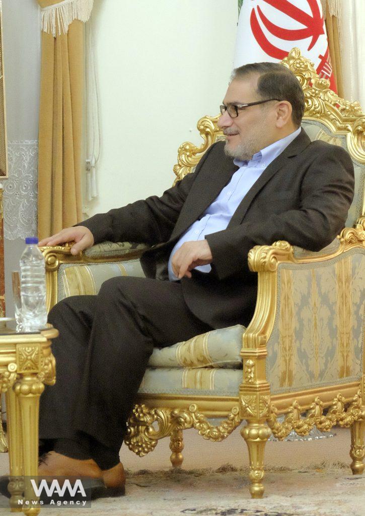 Ali Shamkhani, secretary of the Iranian Supreme National Security Council (SNSC) attends a meeting with Naef Khaef member of the supreme revolutionary council of Yemen (not pictured) in Tehran October 6, 2015. WANA/Raheb Homavandi