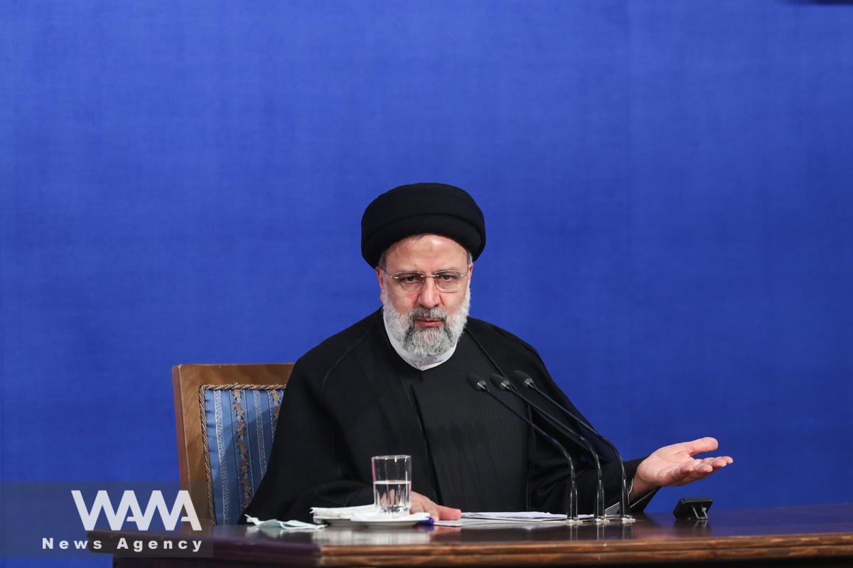 Iran's President Ebrahim Raisi speaks during a news conference in Tehran, Iran August 29, 2022. Majid Asgaripour/WANA (West Asia News Agency)