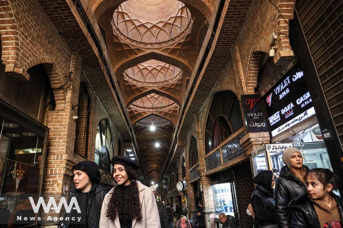 Iranian women walk through Tehran Bazaar, in Tehran, Iran January 25, 2023. Majid Asgaripour/WANA (West Asia News Agency)