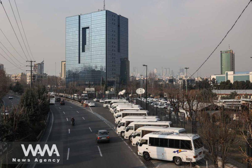 َA general view of the building of the Central Bank of the Islamic Republic of Iran in Tehran, Iran January 25, 2023. Majid Asgaripour/WANA (West Asia News Agency)