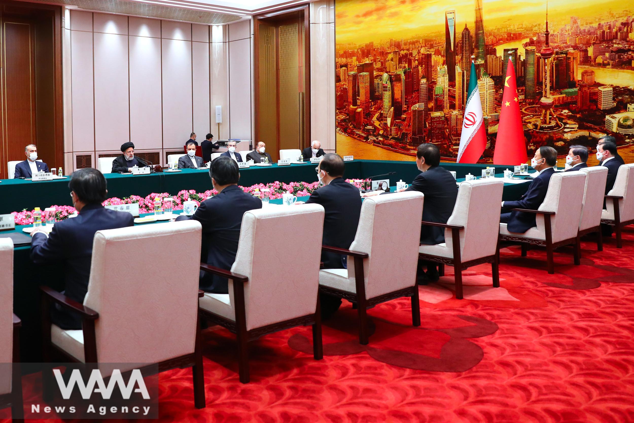 The meeting of the Chairman of the Standing Committee of the Chinese Congress with the President Raisi - Feb 14, 2023 - President office / WANA News Agency
