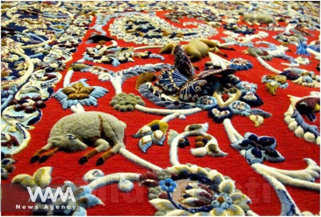 Iranian carpets with the innovative tridimensional texture. Social Media / WANA News Agency