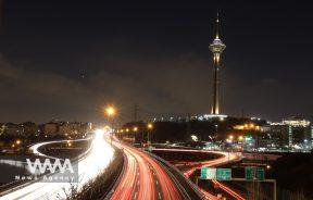 A view of Milad Tower at night - Tehran - Iran - Majid Asgaripour / WANA News Agency