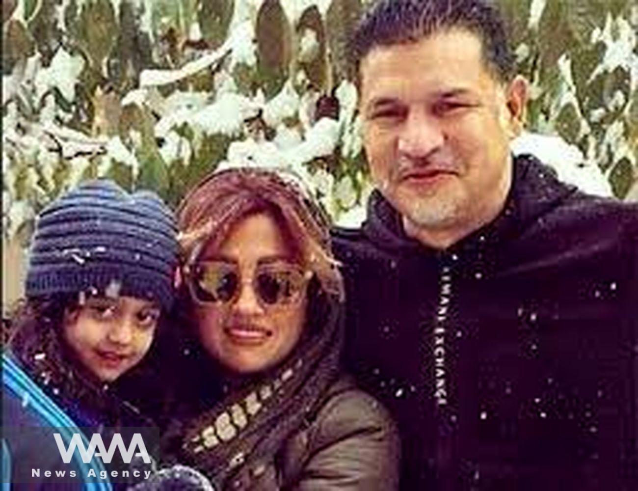 Ali Daei, famous Iranian footballer, His wife and his daughter. Social Media / WANA News Agency