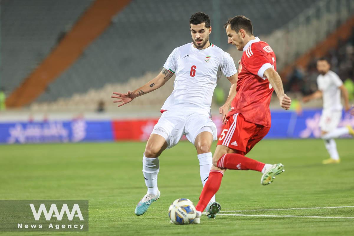 Soccer Football - International Friendly - Iran v Russia - Azadi Stadium, Tehran, Iran - March 23, 2023 Iran's Saeid Ezatolahi in action Majid Asgaripour/WANA (West Asia News Agency)