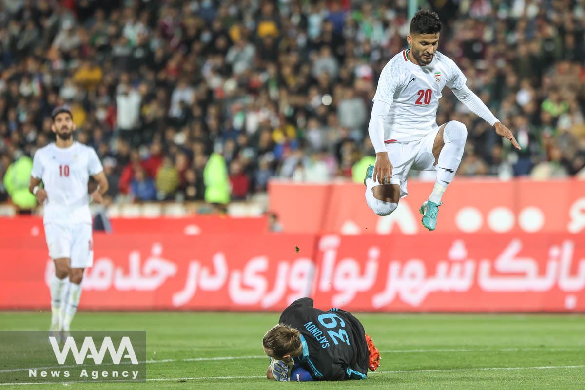Soccer Football - International Friendly - Iran v Russia - Azadi Stadium, Tehran, Iran - March 23, 2023 Iran's Mohammad Mohebi in action Majid Asgaripour/WANA (West Asia News Agency)