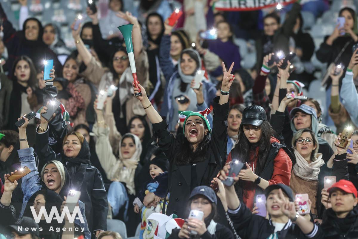 Soccer Football - International Friendly - Iran v Russia - Azadi Stadium, Tehran, Iran - March 23, 2023 Iran fans Majid Asgaripour/WANA (West Asia News Agency)