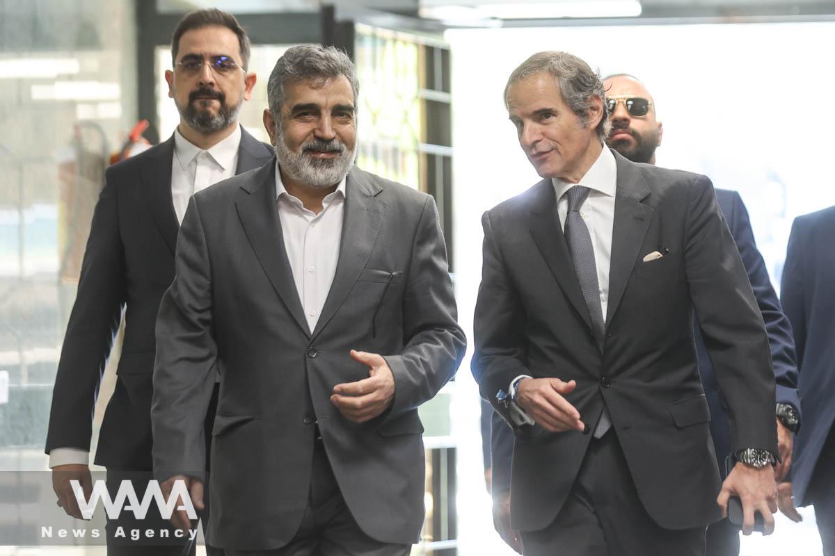 International Atomic Energy Agency (IAEA) Director General Rafael Grossi enters a building before his meeting with Head of Iran's Atomic Energy Organization Mohammad Eslami, in Tehran, Iran, March 4, 2023. Majid Asgaripour/WANA (West Asia News Agency)