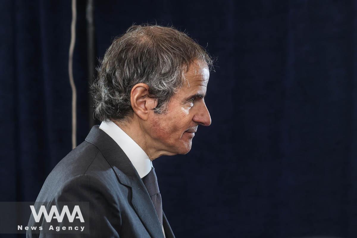 International Atomic Energy Agency (IAEA) Director General Rafael Grossi leaves after a news conference with Head of Iran's Atomic Energy Organization Mohammad Eslami as they meet in Tehran, Iran, March 4, 2023. Majid Asgaripour/WANA (West Asia News Agency)