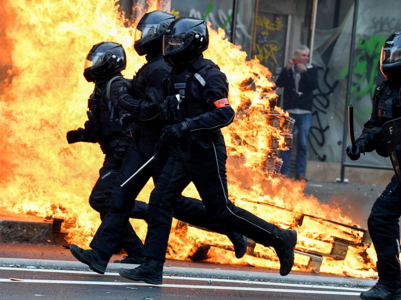 France protests. 2023. Social Media / WANA News Agency