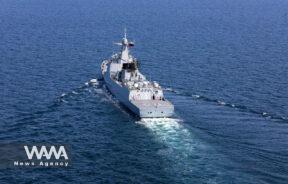 A Chinese warship is seen during a joint naval military drill between Iran, Russia, and China in the Gulf of Oman, Iran March 15, 2023. Iranian Army/WANA (West Asia News Agency)