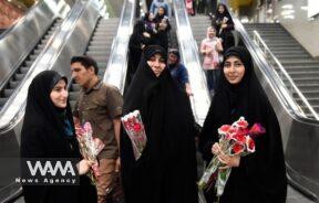 Promotion of Islamic hijab in the city. Social Media / WANA News Agency
