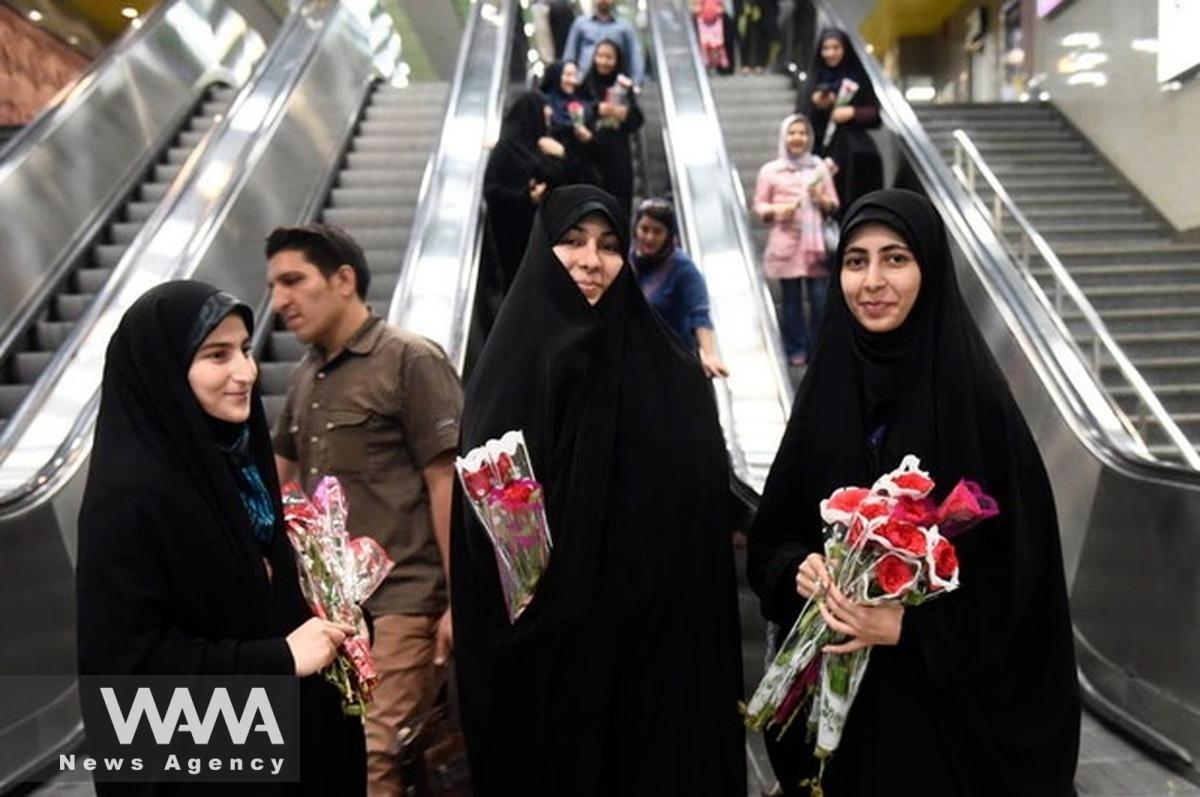 Promotion of Islamic hijab in the city. Social Media / WANA News Agency