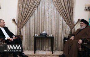 Abdollahian, Iran's Foreign Minister meeting with Seyed Hassan Nasrallah - April 28,2023 - FM office / WANA News Agency