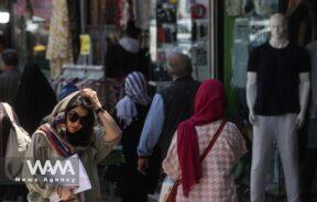 An Iranian woman walks in a street amid the implementation of new hijab surveillance in Tehran, Iran, April 15, 2023. Majid Asgaripour/WANA (West Asia News Agency)