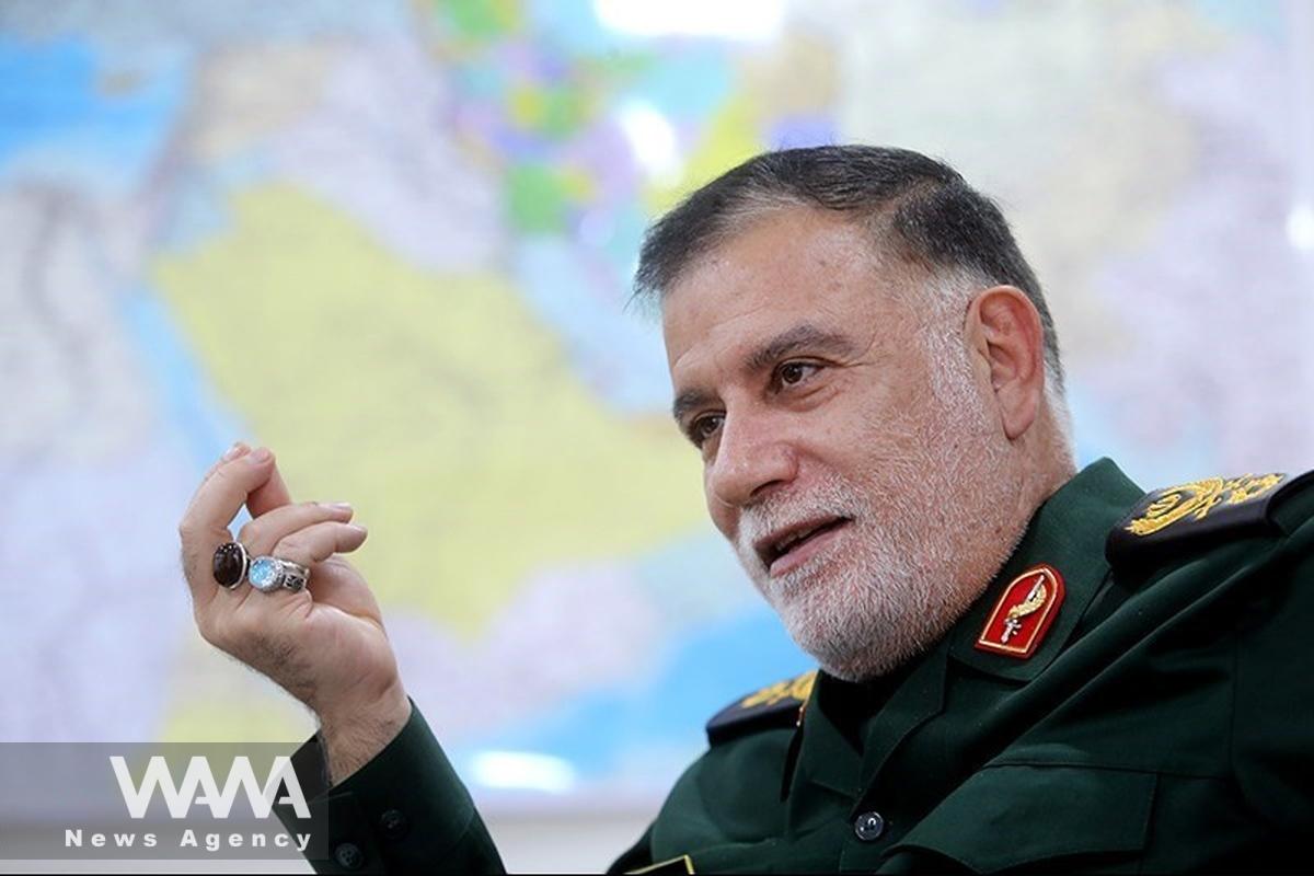 Islamic Revolution Guards Corps (IRGC) deputy commander for operations, General Abbas Nilforooshan, during an interview in Tehran, Iran. Tasnim/WANA (West Asia News Agency)