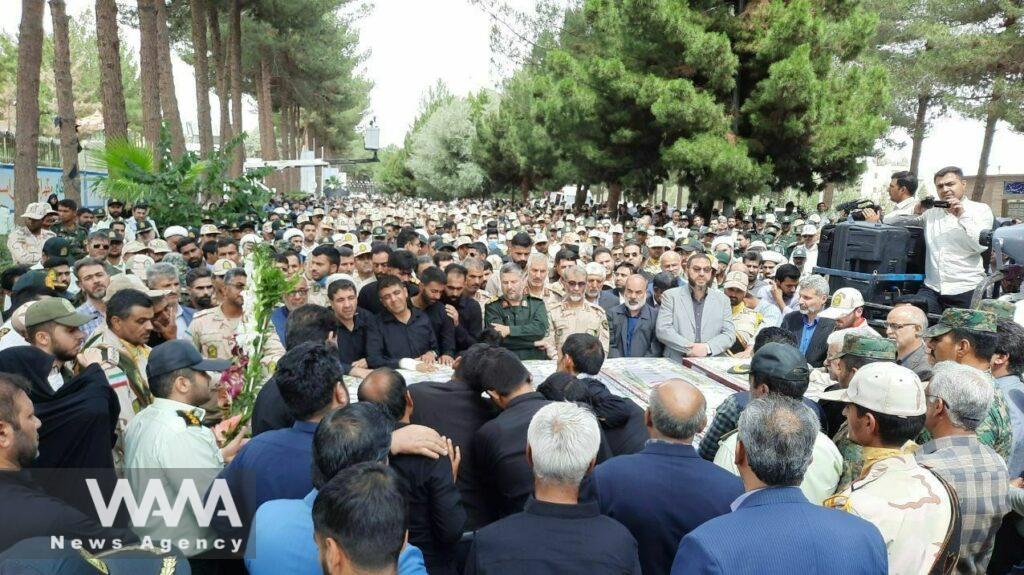 The funeral ceremony of the victims of the Saravan terrorist attack. Social Media / WANA News Agency