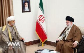 Iran's Supreme Leader Ayatollah Ali Khamenei meets with Oman's Sultan Haitham bin Tariq in Tehran, Iran May 29, 2023. Office of the Iranian Supreme Leader/WANA (West Asia News Agency)