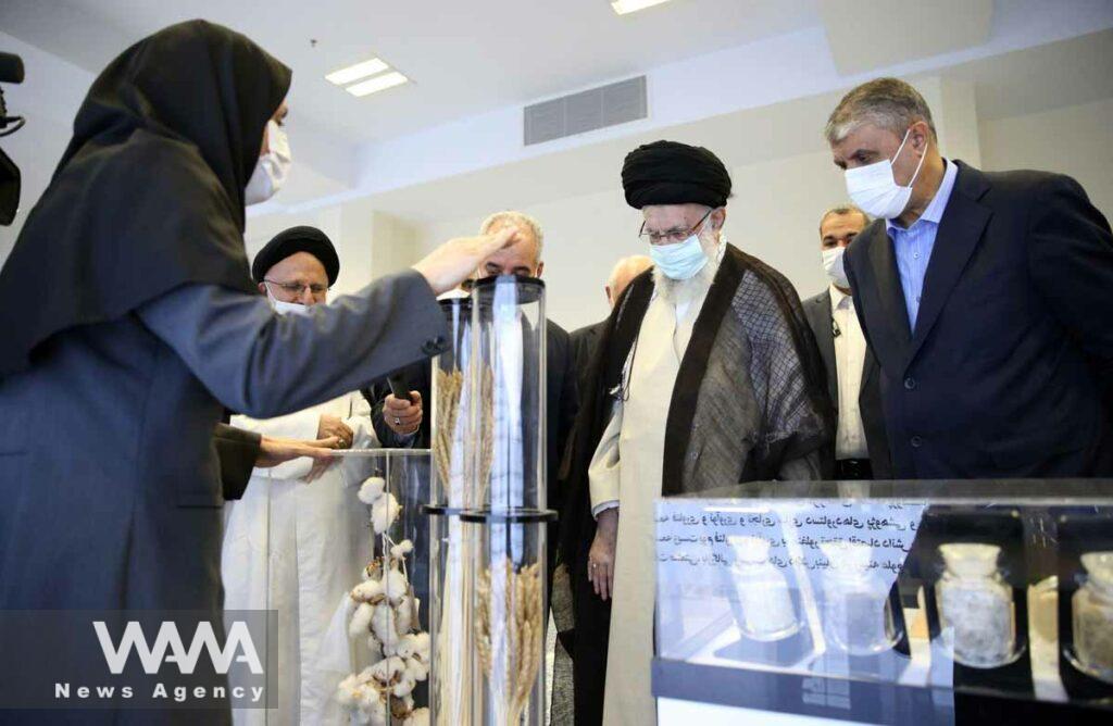 Iran's Supreme Leader Ayatollah Ali Khamenei visits the Iran nuclear achievements in Tehran, Iran June 11, 2023. Office of the Iranian Supreme Leader/WANA (West Asia News Agency)