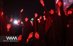 Iranian Shi'ite Muslims take part in a mourning ritual ahead of Ashura, the holiest day on the Shi'ite Muslim calendar in Tehran, Iran July 26, 2023. Majid Asgaripour/WANA (West Asia News Agency)