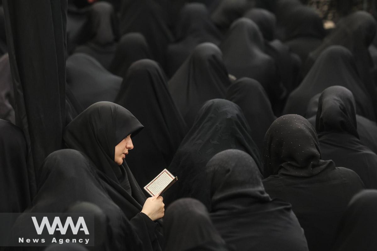 Iranian Shi'ite Muslim women take part in a mourning ritual ahead of Ashura, the holiest day on the Shi'ite Muslim calendar in Tehran, Iran July 27, 2023. Majid Asgaripour/WANA (West Asia News Agency)