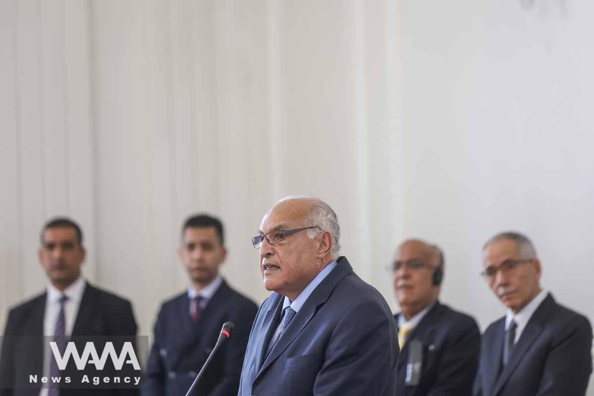 Algeria's Foreign Minister Ahmed Attaf speaks on during a joint news conference with Iran's Foreign Minister Hossein Amir-Abdollahian (not pictured), in Tehran, Iran July 8, 2023. Majid Asgaripour/WANA (West Asia News Agency)