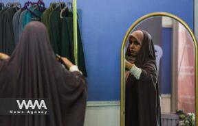 Iranian women attend the Hijab exhibition in Tehran, Iran July 15, 2023. Majid Asgaripour/WANA (West Asia News Agency)