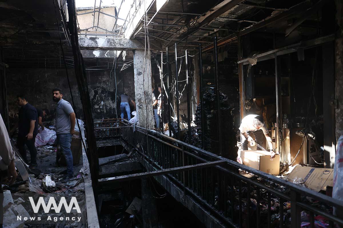 Fire damage is pictured after a fire in Tehran Bazaar, Iran August 15, 2023. Majid Asgaripour/WANA (West Asia News Agency)