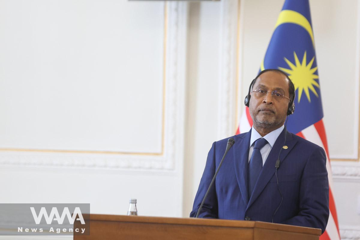 Malaysia's Foreign Minister Zambry Abdul Kadir speaks during a joint press conference with Iran's Foreign Minister Hossein Amir-Abdollahian (not pictured), in Tehran, Iran, August 21, 2023. Majid Asgaripour/WANA (West Asia News Agency)