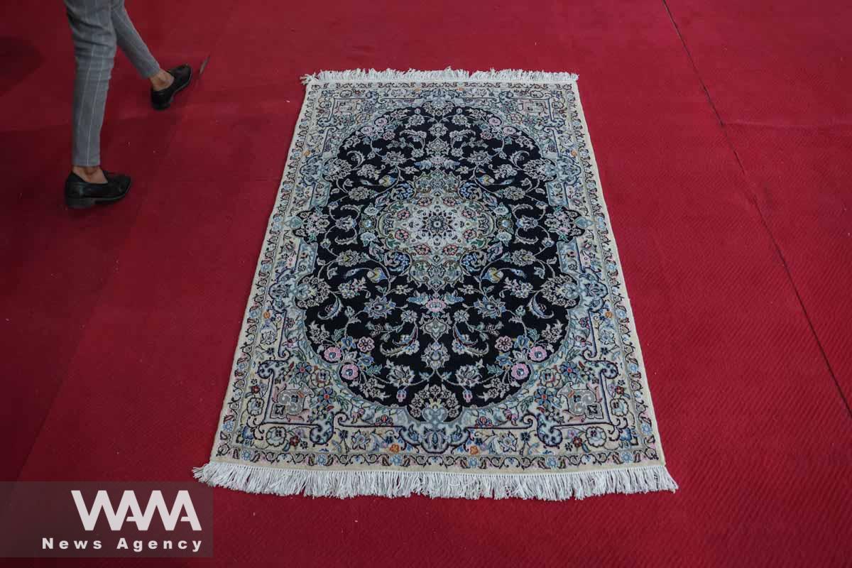 A carpet is seen during the 30th Handmade Carpet Exhibition in Tehran, Iran August 26, 2023. Majid Asgaripour/WANA (West Asia News Agency)