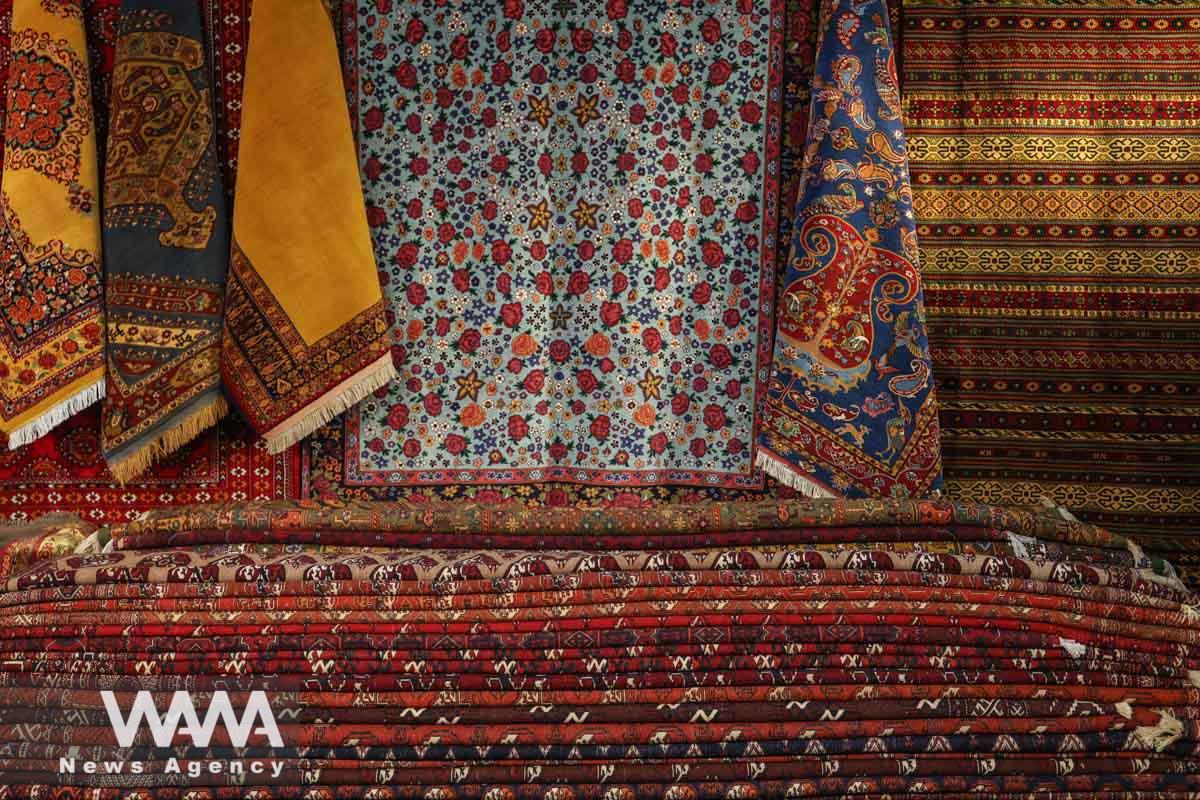 Carpets are seen during the 30th Handmade Carpet Exhibition in Tehran, Iran August 26, 2023. Majid Asgaripour/WANA (West Asia News Agency)