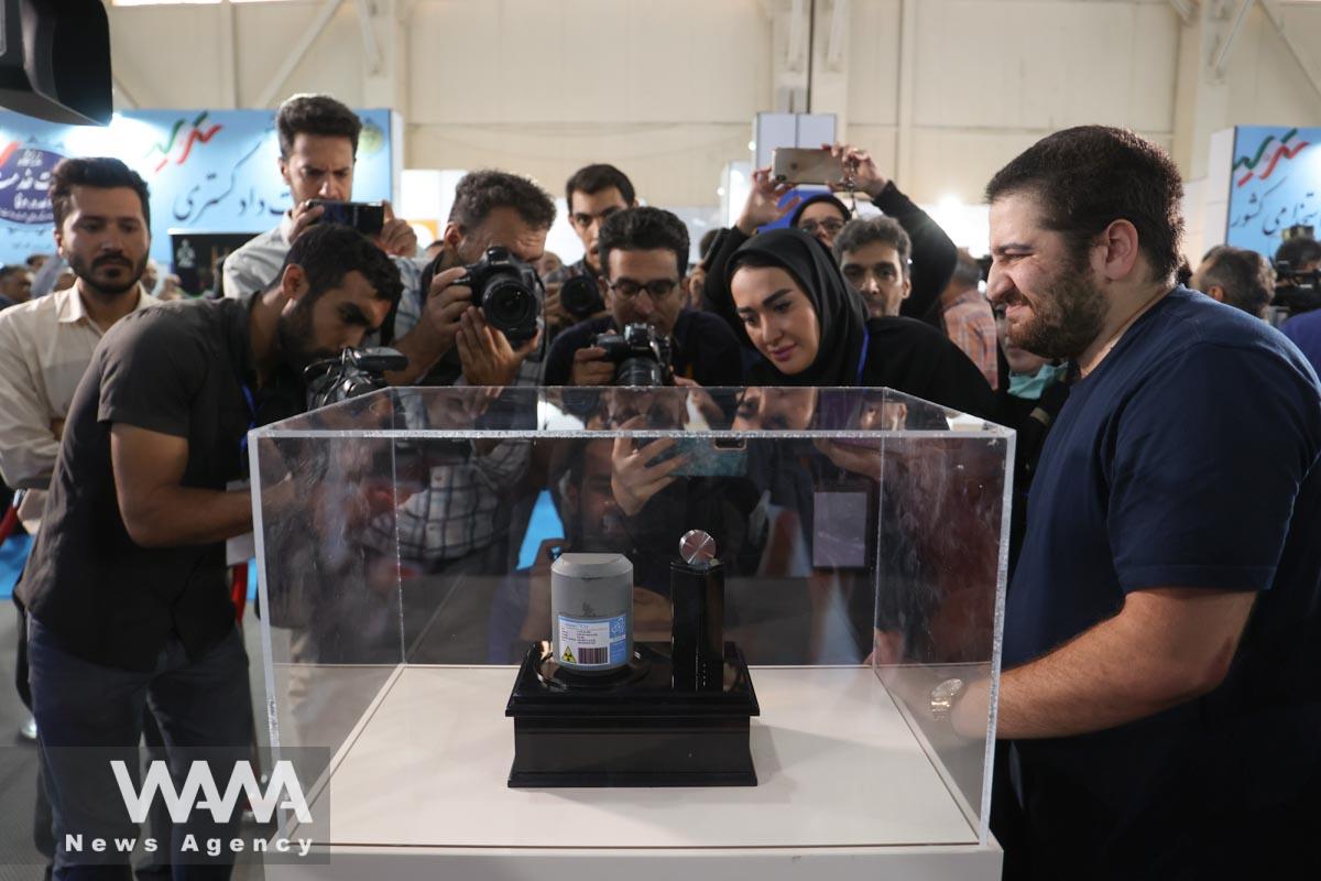 The "nucleus of Cesium 137" is seen during an unveiling ceremony in Tehran, Iran August 27, 2023. Majid Asgaripour/WANA (West Asia News Agency)