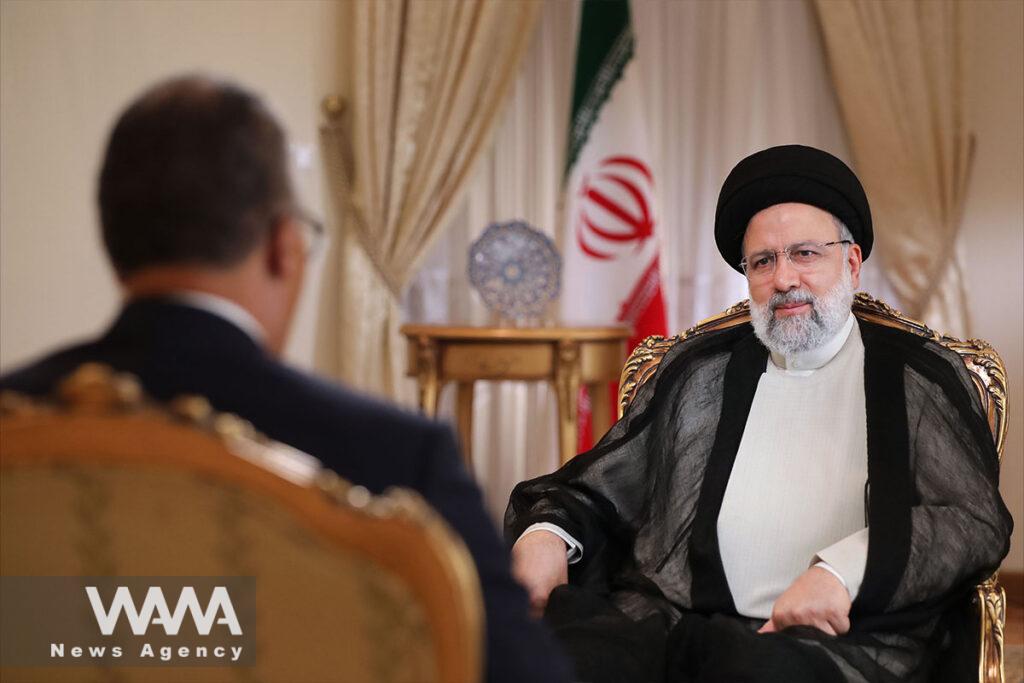 president of Iran, Ebrahim Raisi, in an interview with the American NBC channel a few days before the anniversary of last year's protests. President Office/ WANA News Agency
