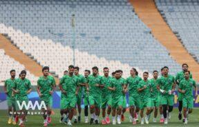 Soccer Football - Asian Champions League - Nassaji Mazandaran Training - Azadi Stadium, Tehran, Iran - October 2, 2023 Nassaji Mazandaran players during training Majid Asgaripour/WANA (West Asia News Agency)