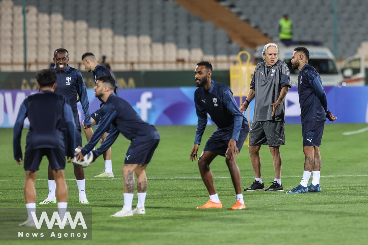 Soccer Football - Asian Champions League - Al-Hilal Training - Azadi Stadium, Tehran, Iran - October 2, 2023 Al-Hilal neymar during training Majid Asgaripour/WANA (West Asia News Agency)
