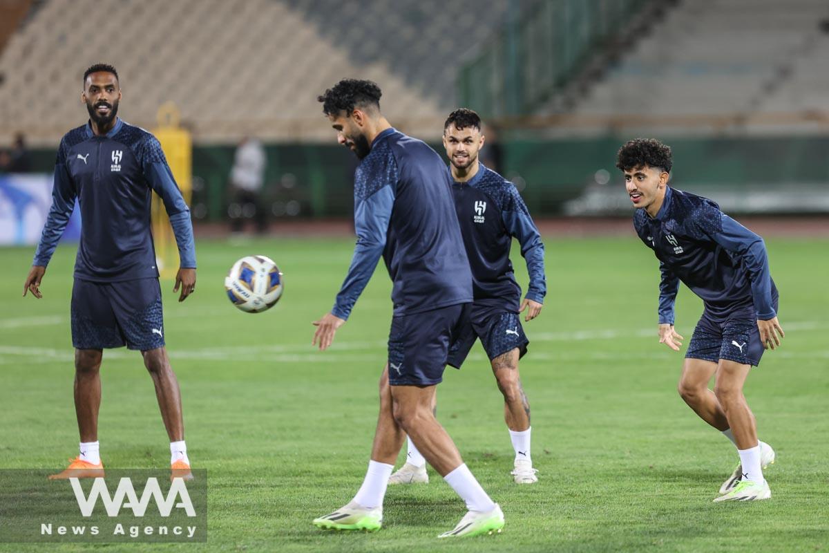 Soccer Football - Asian Champions League - Al-Hilal Training - Azadi Stadium, Tehran, Iran - October 2, 2023 Al-Hilal players during training Majid Asgaripour/WANA (West Asia News Agency)