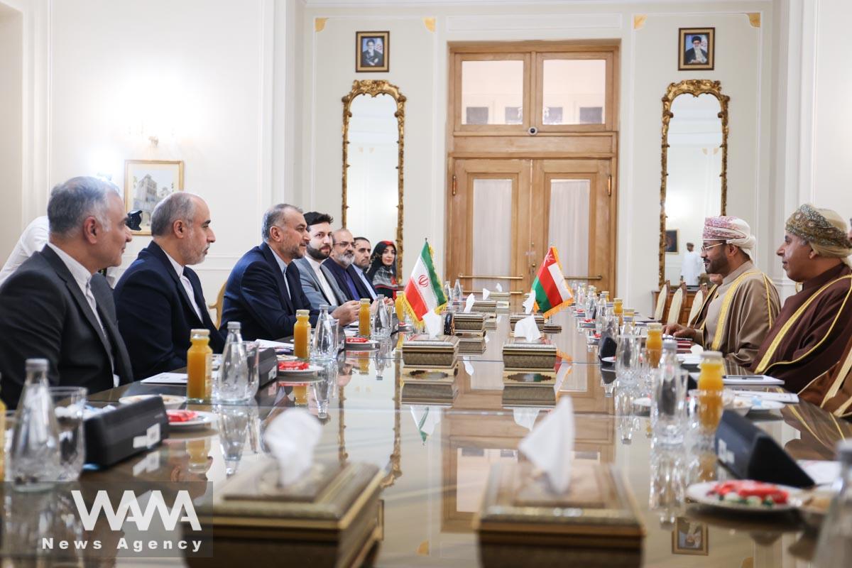 Iranian Foreign Minister Hossein Amir-Abdollahian meets with Oman's Foreign Minister Sayyid Badr Albusaidi/WANA (West Asia News Agency)