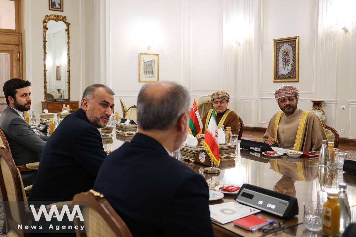Iranian Foreign Minister Hossein Amir-Abdollahian meets with Oman's Foreign Minister Sayyid Badr Albusaidi/WANA (West Asia News Agency)