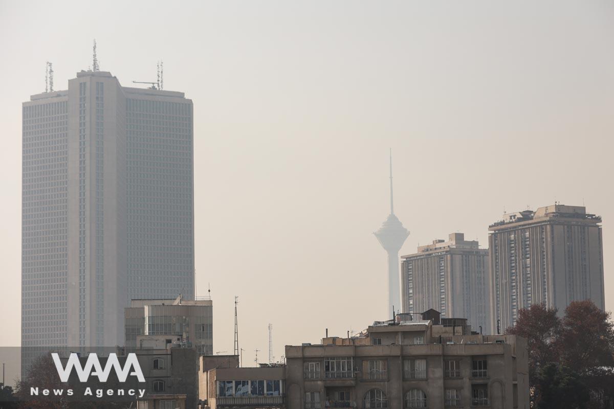 A general view of Tehran city following the increase in air pollution in Tehran