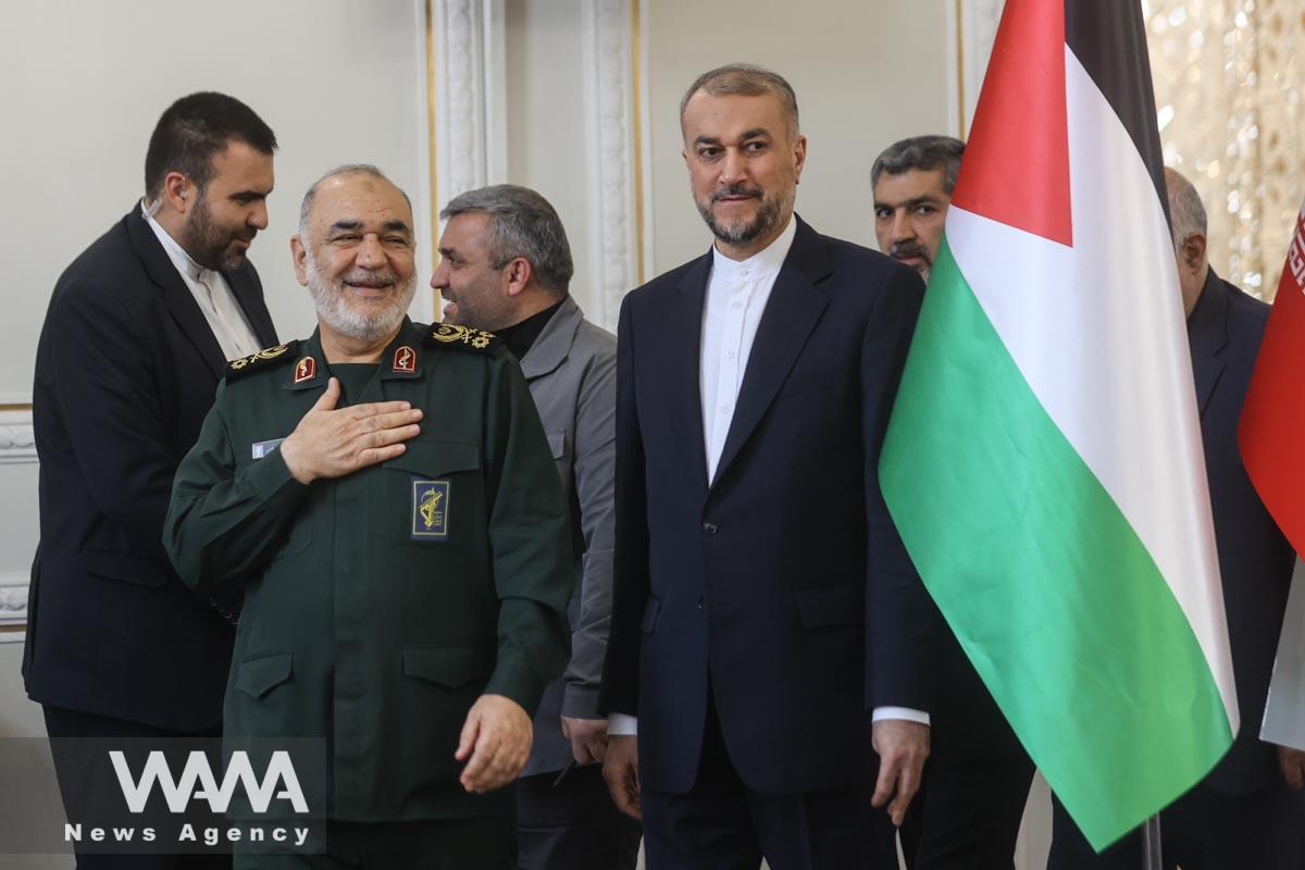 Iranian Foreign Minister Hossein Amir-Abdollahian and Islamic Revolutionary Guard Corps (IRGC) Commander-in-Chief Major General Hossein Salami attend a meeting/WANA (West Asia News Agency)