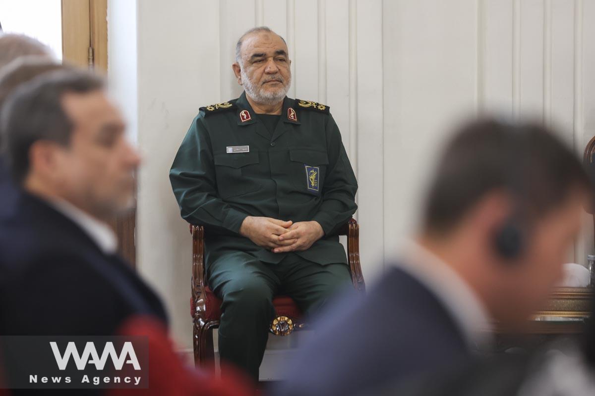 Iranian Foreign Minister Hossein Amir-Abdollahian and Islamic Revolutionary Guard Corps (IRGC) Commander-in-Chief Major General Hossein Salami attend a meeting/WANA (West Asia News Agency)