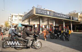 A general view of a gas station during a gas station disruption/fuel Iran