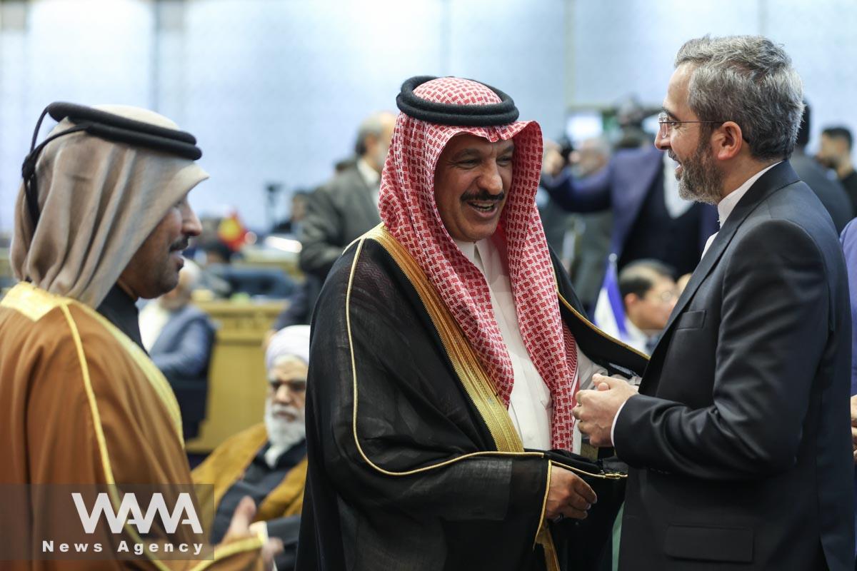 Ambassador of Saudi Arabia in Iran, Abdullah bin Saud Alanazi attends the Tehran International Conference on Palestine/WANA (West Asia News Agency)