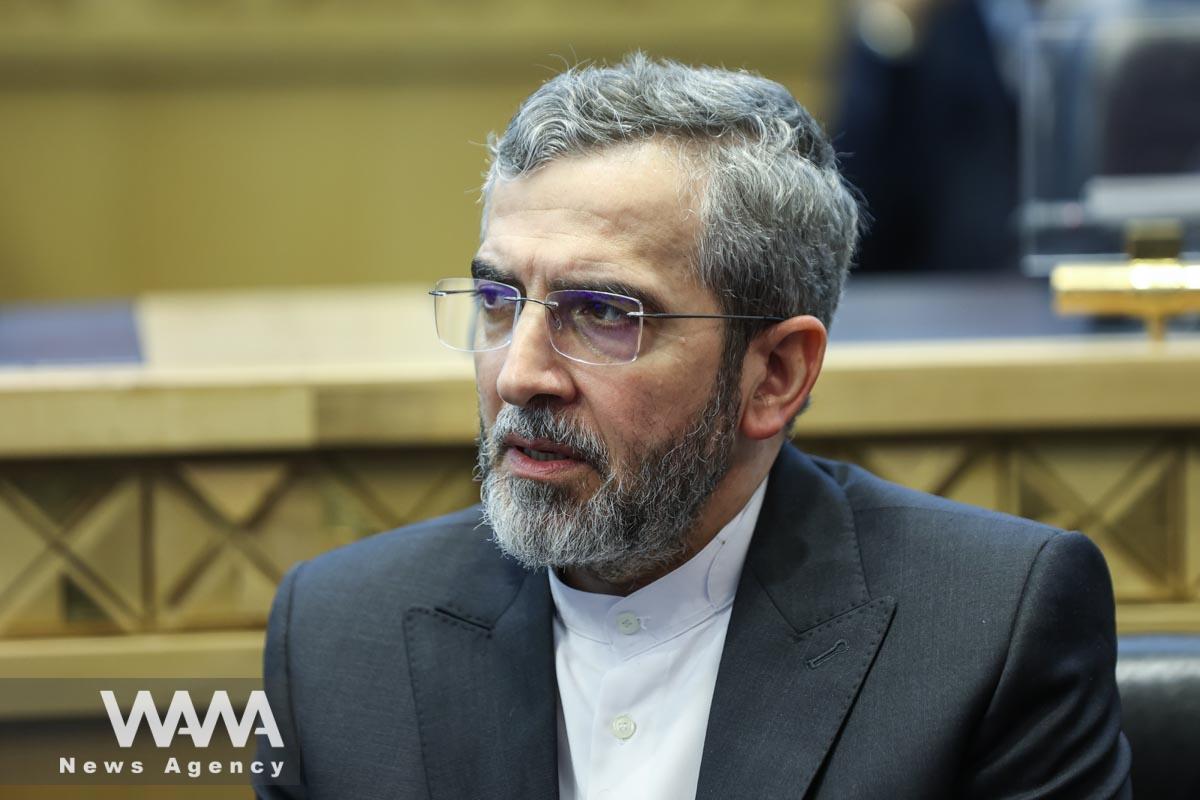 Iranian diplomat Ali Bagheri attends the Tehran International Conference on Palestine/WANA (West Asia News Agency)