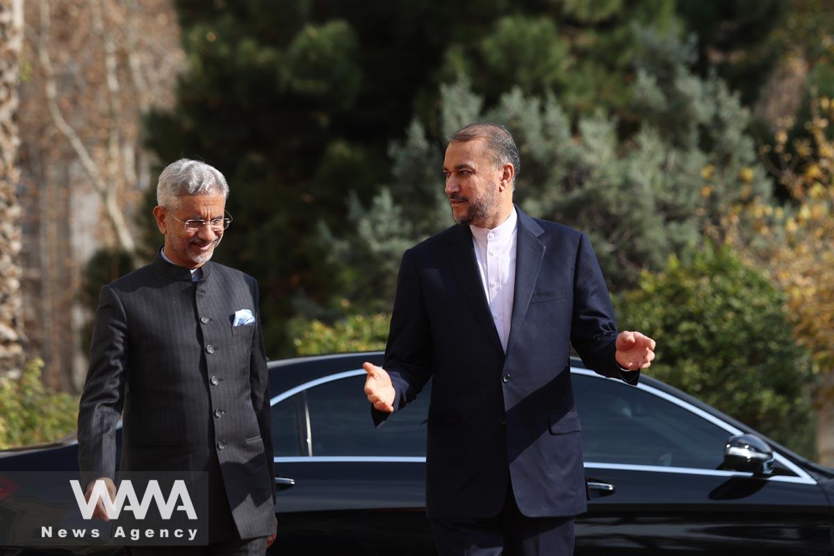 Iran's Foreign Minister Hossein Amir-Abdollahian meets with Indian Foreign Minister Subrahmanyam Jaishankar