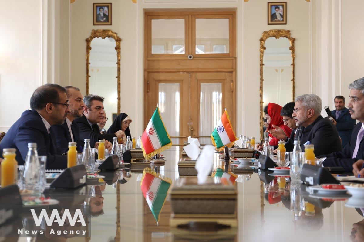 Iran's Foreign Minister Hossein Amir-Abdollahian meets with Indian Foreign Minister Subrahmanyam Jaishankar