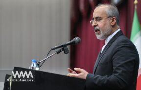 Iranian Foreign Ministry Spokesman Naser Kanaani speaks in his weekly press conference
