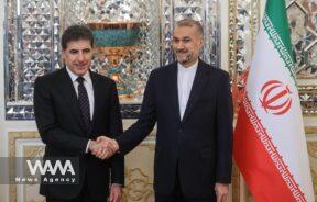 Iran's Foreign Minister Hossein Amir-Abdollahian meets with President of the Kurdistan Region in Iraq, Nechirvan Barzani