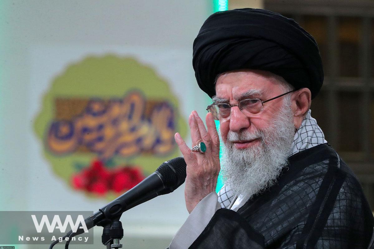 The Supreme Leader, Ayatollah Khamenei made the remarks in the Imam Khomeini Hussainiyah on June 25, 2024 on the occasion of Eid al-Ghadir and on the eve of the presidential elections scheduled for Friday, June 28, 2024 / Leader office / WANA News Agency