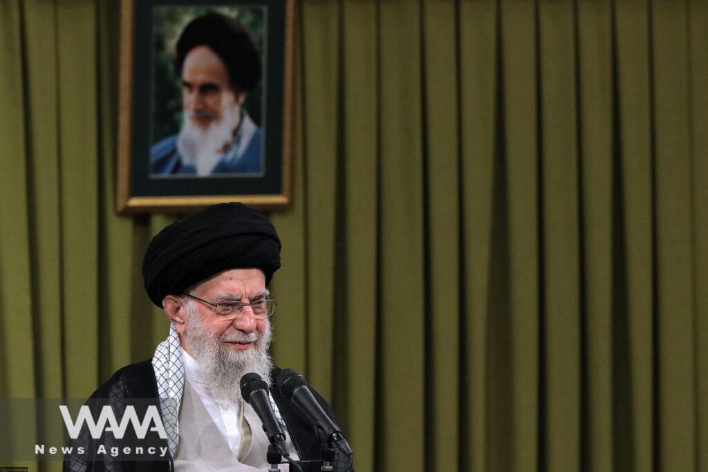 The Supreme Leader, Ayatollah Khamenei made the remarks in the Imam Khomeini Hussainiyah on June 25, 2024 on the occasion of Eid al-Ghadir and on the eve of the presidential elections scheduled for Friday, June 28, 2024 / Leader office / WANA News Agency